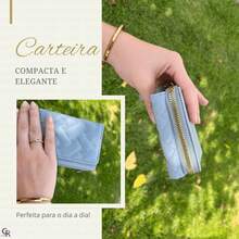 Carteira Feminina Vertical Premium Com Zíper - azul - Visão 5