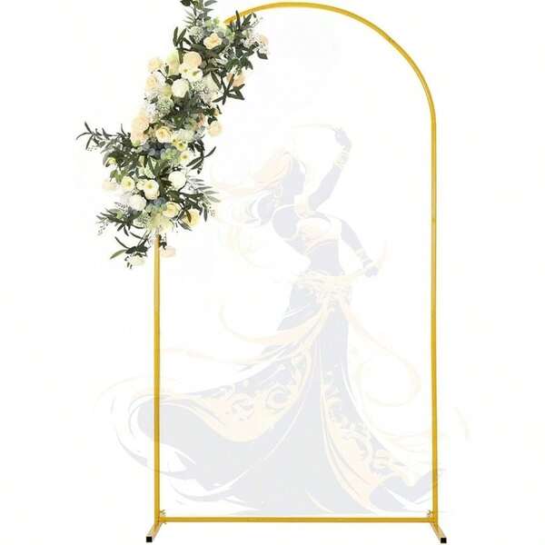 Soporte de Arco para Globos Dorado, Disponible en 3 Tamaños (2.2/2/1.8 m) | Mamparas para Decoracion de Fiestas | Estructura para Decoración en Bodas | Cumpleaños y Eventos | Diseño Elegante