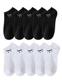 1/5/10/15/20 Pairs Casual Daily Socks, Simple Boat Socks, Soft Skin-Friendly, Comfortable And Breathable - Multicolor - View 32