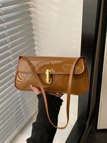 Women's Minimalist Daily Shoulder Bag - Brown - View 8