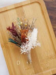 1/2/6/12/20pcs Boho Mini Artificial Flower Bouquet Set, Small Vase Tabletop Floral Decor, Envelope Gift Box Ornaments - Multicolor - View 5