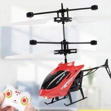 Helicóptero con sensor de control remoto para niños con función de levitación, adecuado para uso en interiores y exteriores, un regalo de cumpleaños para niños y niñas, juguete eléctrico. - amarillo con rc - Ver 10