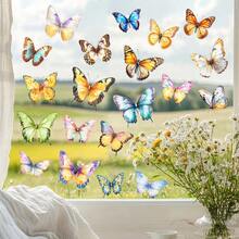 Colorful Watercolor Butterfly Wall Decals, Removable Self-Adhesive Butterfly Stickers For Bedroom, Living Room, Windows, Home Decor - Multicolor - View 2
