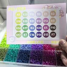 12000顆/盒 2.6mm 高品質 Perler 熔珠 多彩多巴胺配色（24色）小孔熔珠珠子套組，適合手工藝與裝飾，高品質像素拼圖珠，手工禮品首選 - 彩色 - 查看 5