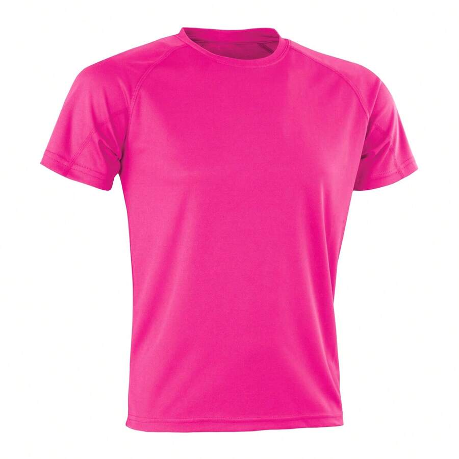 Spiro Mens Aircool T-Shirt - Flo Pink - View 1