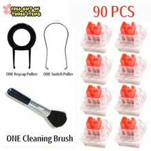 Keyboard Switch 90Pcs Keyboard Clicker Key 3 Pin Tactile Switch For MX Outemu RGB Redragon Replacement Free For Two Keycap Puller And One Cleaning Brush - View 1