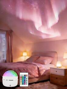 LED Aurora Projection Light - Northern Lights Effect, Remote Control Color Changing Light Show, Suitable For Bedroom, Living Room, Office And Party Decoration, Perfect Gift For Teenagers | USB Powered Lighting Decor - Multicolor - View 3