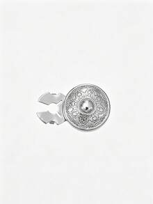 1/2/5pcs 23mm Vintage Totem Pattern Round Button Covers, Metal Button Covers, Detachable Button Covers With Clips, 3D Decorative Buttons For Clothing, Button Snaps With Pliers, Suitable For Dresses, Evening Gowns, Shirts Accessories - Multicolor - View 19
