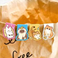 Cute Cat Magnetic Bookmark Set, Double-Sided Cartoon Page Markers, Japanese Style Adorable Reading Accessories, Student Study Supplies And Book Lover Gifts - C - View 3