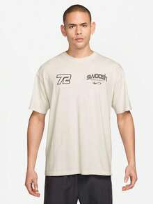 Nike Kaos Rajut Lengan Pendek Tanpa Kerah Pria AS U NSW TEE LSE SPEED AND SPO TIM3778-030 - Krem - View 1