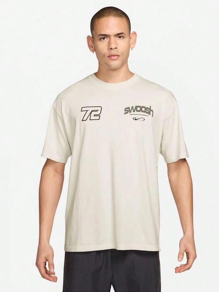 Nike Kaos Rajut Lengan Pendek Tanpa Kerah Pria AS U NSW TEE LSE SPEED AND SPO TIM3778-030 - Krem - View 1