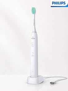 PHILIPS Sonicare HX2421 2100 系列成人充電式聲波電動牙刷，清潔與敏感模式，每分鐘 30,000 次震動，智能計時器，USB 充電底座，14 天電池續航 - 彩色 - 查看 2