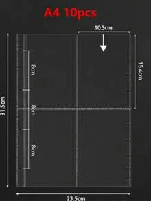 A5/A6 雙格帶封面 6孔收納袋 5入組 透明活頁文件袋 開學必備學習用品 - 透明 - 查看 27