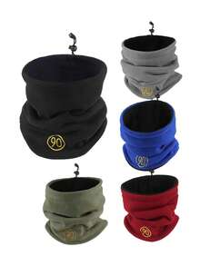 Fleece Neck Warmer Scarf Head Cover 2-In-1 For Autumn/Winter - Multicolor - View 5