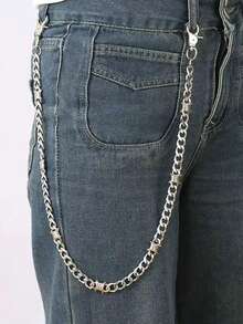 Fashion Minimalist Metal Pants Chain Design Ring Buckle Versatile Waist Accessory European And American Popular Hip Hop Punk Jewelry - Multicolor - View 6