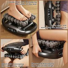 Multifunctional Massage Gun, Muscle Massage Gun, Featuring 9 Massage Modes And 9 Adjustable Speed Settings. Suitable For Use In The Gym, The Office Or At Home. A Practical Gift For Parents, Partners And Friends. Fitness Accessory - Grey - View 5
