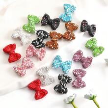 Bow Beads For Pens 10pcs Rhinestone Focal Bead For Crafts Fits For Beadable Pens Jewelry Making Braclets Bling Chunky Glitter Beads For DIY Supplies, Assorted Varieties Mix Colors - Bow Bead - View 4