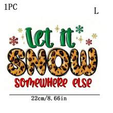 1 قطعة/2 قطعة/3 قطع "طباعة نمر 'Let It Snow Elsewhere'"! مناسبة للتيشيرتات وبلوزة رياضية والوسائد والحقائب الظهرية وحقائب التسوق، هدية عيد الميلاد المثالية، مشروع هدية العطلات | تصميم العطلات | طباعة متينة - متعدد الألوان - مشاهدة 3