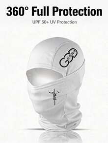 1/2Pcs Faith Letter Print Windproof Balaclava Helmet Liner, UV Dust Protection Full Face Neck Gaiter, Breathable Motorcycle Cycling Ski Sports Head Wrap - Multicolor - View 3