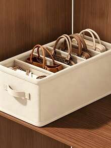 1pc Bag Organizer Divider Box, Underbed Storage Box, Bag Storage Organizer, Vertical Compartments Without Scratching, Foldable Storage, Space-Saving, Easy To Carry, Suitable For Students, Bedroom, Dorm, Wardrobe Organization, Keep Closet Tidy, Clothing Storage, Dorm Storage Organizer, Storage, Back To School, Halloween - Multicolor - View 4