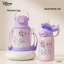 Disney Official Licensed Frozen Elsa Stainless Steel Insulated Tumbler, Dual Drinking Modes With Direct Sip And Straw, Large Capacity, Drop-Proof And Leak-Proof, Portable, Suitable For School And Picnic - Frozen II - View 17