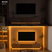 3.28-98.4FT Warm White LED Strip Lights, USB Powered, Cuttable Flexible Light Strip, Easy To Install For Bedroom, Kitchen, TV Backlight, Cabinet And Home Deco - Warm Color - View 3