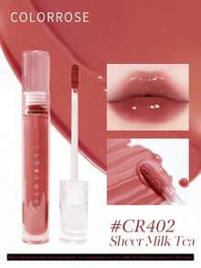 COLORROSE 1件 5.5ml CR402 鏡面亮澤唇釉，絲滑柔順，天鵝絨高飽和透明保濕奶油質地，持久輕盈鮮豔顯色，適合女性與女孩日常通勤、辦公、派對使用 - 402 - 查看 1
