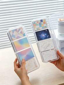 4-Compartment Storage Box, Snap-Lock Transparent PP Material, Multi-Functional Storage Box With Lid, Suitable For Poker Cards, Learning Stationery, Erasers, Creative Tools Storage, Portable Divided Organizer Box, Suitable For Office Desk, Living Room, Drawer, Bedroom And Other Scenes Organization And Storage Tools, Crafts, Cards, Card Games, Plastic Storage Box, Compact Storage Box, Minimalist Storage, Lightweight Storage - View 1