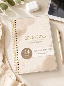 1本 2026-2028 月計畫本，24個月週計畫與日計畫筆記本，提升效率與時間管理，32頁，5.6" X 8.0"，適合工作、居家、返校、辦公用品、桌面配件、教室必需品，粉色學生用品 - A5 - 查看 8