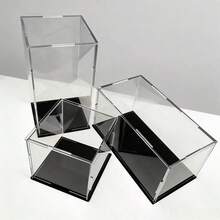 Detachable Acrylic Display Box, Plastic Collectible Display Box, Model Protection Storage Box, Suitable For Display And Collection, Elegant Storage Box, Suitable For Home And Retail - Black - View 4