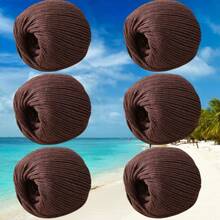 100g Hollow Yarn 2mm Linen Doll Handmade Crochet Knitting DIY Stiff Yarn For Bags And Hats - 6-pack - View 25