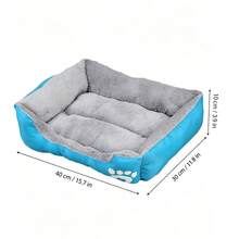 22x18 Inch Durable Candy-Colored Oxford Cloth Non-Slip Pet Bed, Suitable For Office, Home, All Seasons - Grey - View 20