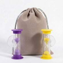 3pcs Set (2pcs Timer + 1pc Bag), Toothbrush , Kitchen 2-Minute Visual Toothbrush Timer, Clock Timer 2-Minute, Plastic Mini Timer, Rotatable Timer, Suitable For Brushing Teeth, Cooking, Games, Classroom, Toilet Training, Gift - Ornaments - View 12