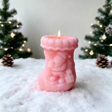 شمعة معطرة على شكل بوت ثلج عيد الميلاد، قطعة ديكور منزلية، 1 قطعة - 1PC - مشاهدة 22