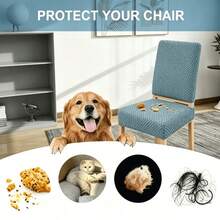 Modern Solid Color Jacquard T-Shaped High Elasticity Chair Covers, 2pcs Elastic Dining Chair Back Cushion Covers, Soft Removable Dining Chair Covers, Dining Chair Pad Protector (Back Cover, Multiple Colors Available) - Chair Cover - View 7
