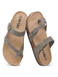 GETAC Women Flat Sandals - Coffee Brown - View 6