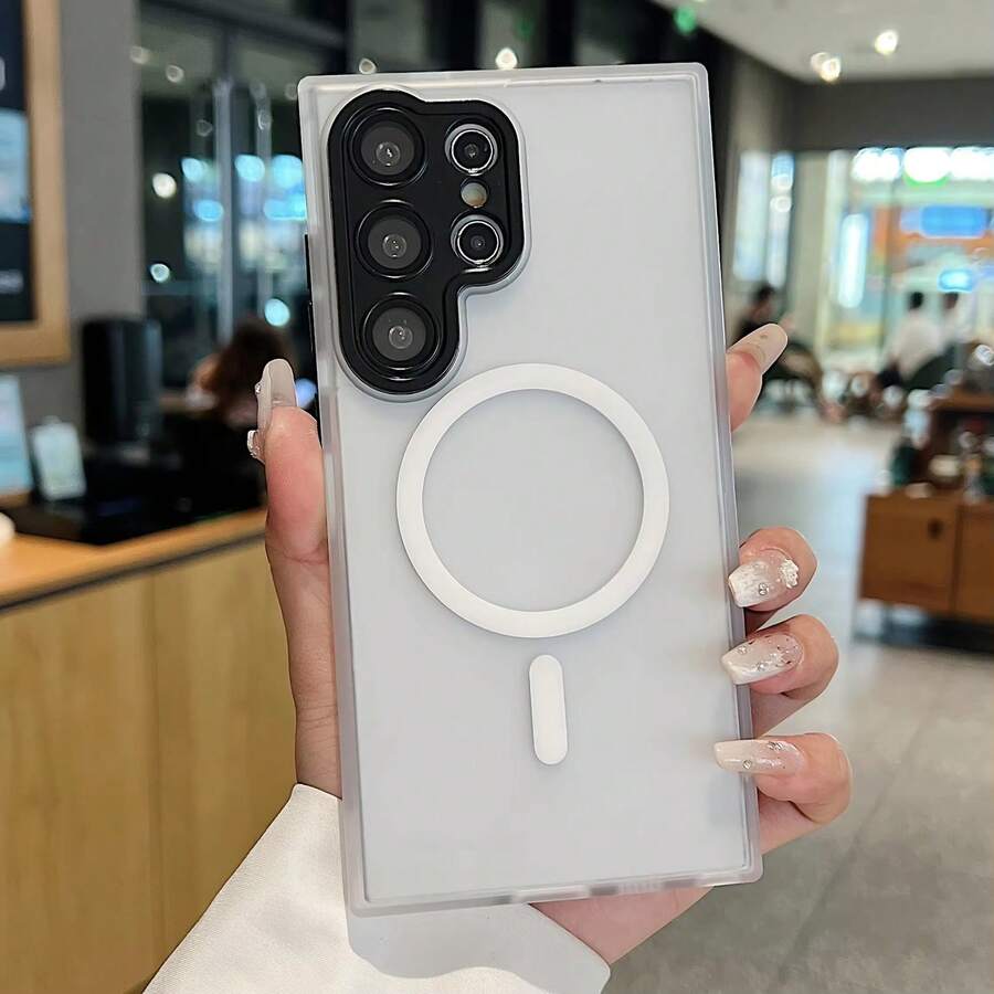 適用於 Galaxy S26Ultra S25Ultra S24Ultra S23Ultra A56 A16 A17 A36 A26 A16 A37 A57 S24 S23FE Plus A55 A35 A54 A15 S25 S24 S23 及其他機型的頂級磨砂親膚手機殼，全方位相機保護、內建鏡頭膜、柔軟觸感、防指紋、支援無線充電與防震設計