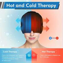 Gel Cooling Head Wrap For Headache Relief, Physical Cooling, Sleep Soothing, Hot & Cold Compress Migraine Relief Cap - Multicolor - View 9