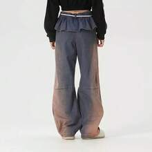 Adidas Celana Olahraga Denim Klasik Clover Wanita, Potongan Lebar dan Lurus - Denim Indigo - View 3