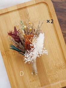 1/2/6/12/20pcs Boho Mini Artificial Flower Bouquet Set, Small Vase Tabletop Floral Decor, Envelope Gift Box Ornaments - Multicolor - View 26