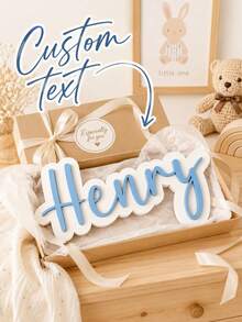 Personalized Name Sign, Customized Wooden Name Plate, Decorative Wall Name Sign, Personalized Room Decor, Customized Door Sign, Home Wall Decor, Handmade Style Name Board, Wedding Party Decor, Personalized Home Gift, Customized Letter Sign - Multicolor - View 2