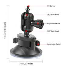 PULUZ 1/4 Inch Magic Arm Suction Cup Mount (Black) - View 2