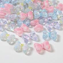 10pcs Happy Dog Print Acrylic Beads, Transparent Gradient Beautiful Birthday Decor Beads, Freely DIY Creative Bracelets, Necklaces, Bag Charms And Other Craft Projects - Multicolor - View 8