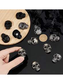 2Pcs- Skull Decor Buttons, Punk Metal Rivet Screws, Vintage Metal DIY Decorations, Suitable For Bags, Hats, Shoes, Jackets, Belts, Jeans, Screw Buttons, Sturdy And Difficult To Fall Off - Multiple Styles - View 8