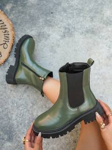 Bốt xỏ chân size lớn - màu xanh lá - Xem 7