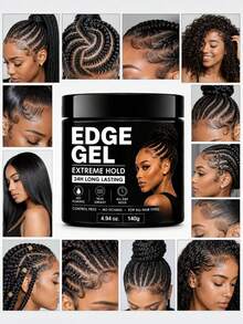 This Strong-Hold Hair Gel Effectively Fixes Braids And Curls, Smooths Frizz And Split Ends, Contains Castor Oil And Coconut Oil, Controls Unruly Hair, And Is Free Of Parabens, Sulfates, Mineral Oil, And Petroleum-Based Ingredients - Cream - View 5