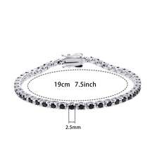 emejewe 1D VVS1 Moissanite Tennis Bracelet, Original S925 Sterling Silver Plated With White Gold, Comes With GRA Certificate, Unisex - Black - View 42