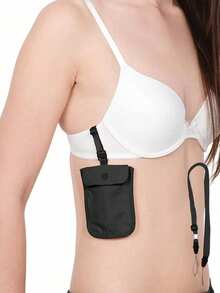 Billetera con bolsillo oculto bloqueador RFID - Material suave y amigable con la piel, ajustable, con broche antideslizante, ligera y transpirable, sin sensación de incomodidad - Multicolor - Ver 7