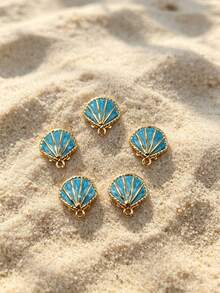5pcs Stainless Steel Small Shell Pendant Suitable For Vacation Wear - Multi-color - View 8