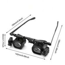 Head Mount Magnifying Glass  2/6/10/24X Multi Lenses Adjustable Angle Hands Free Magnifier For Craft Watch Repair Reading - A - View 4